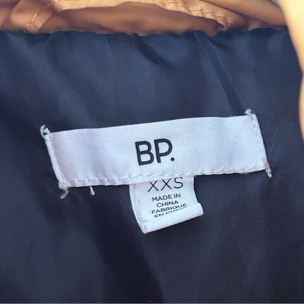 BP Nordstrom Mustard Yellow Cropped Puffer Jacket Coat XXS - Picture 3 of 3